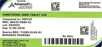 Famotidine 20mg #30 (Famotidine 20mg Tablet 80425 0589 01)